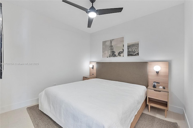 bedroom with ceiling fan