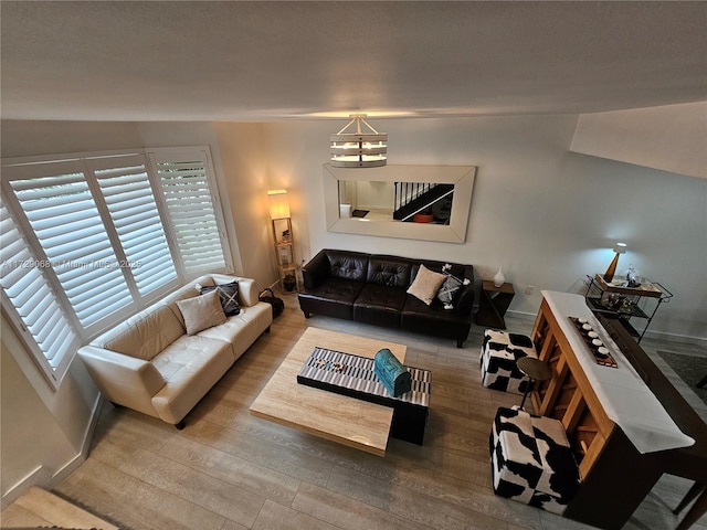 living room featuring hardwood / wood-style floors