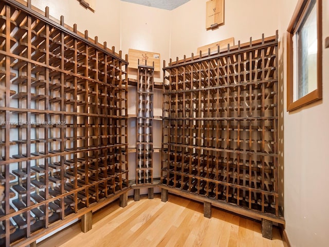 wine room featuring wood finished floors