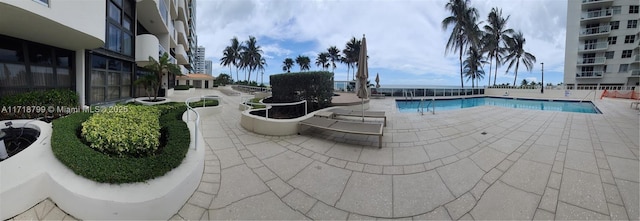 view of pool with a patio