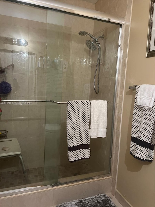 bathroom with walk in shower