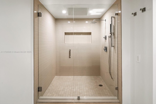 bathroom with an enclosed shower