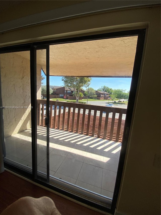 view of doorway to outside