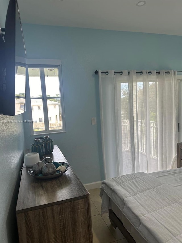 view of tiled bedroom