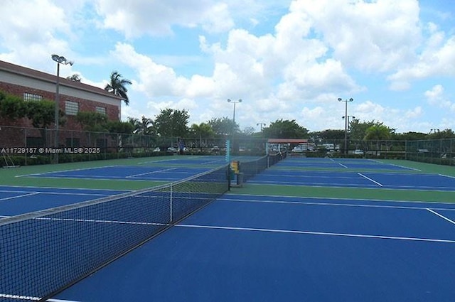 view of tennis court