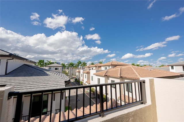 balcony with a residential view