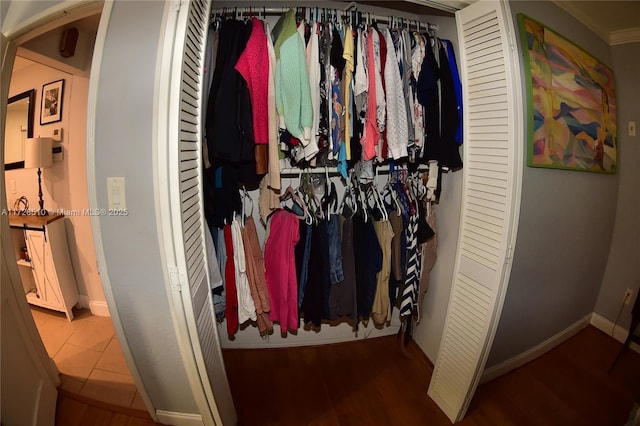 view of closet