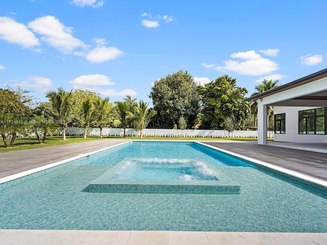 view of pool featuring a patio