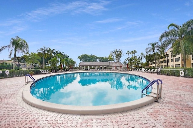 view of pool with a patio area