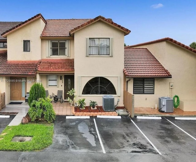 view of front of house with central AC