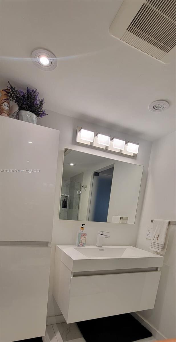 bathroom featuring vanity