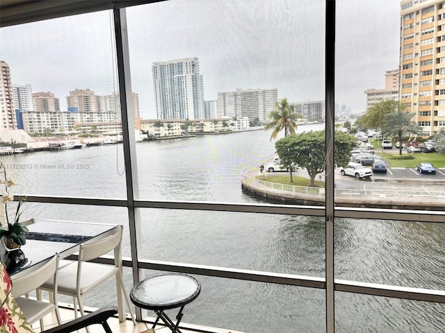 view of water feature