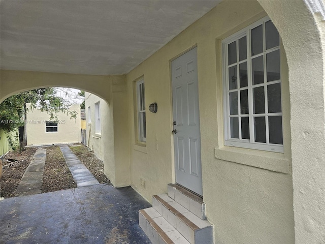 view of doorway to property