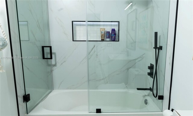 700 NE 25th St Unit 1003, Miami, FL 33137 - bathroom with shower / bath combination with glass door