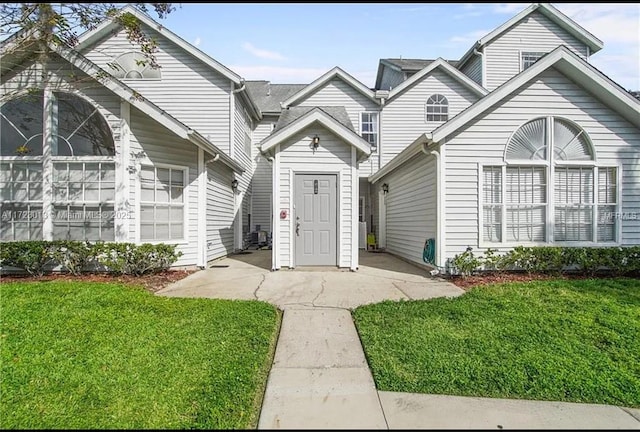 exterior space with a lawn