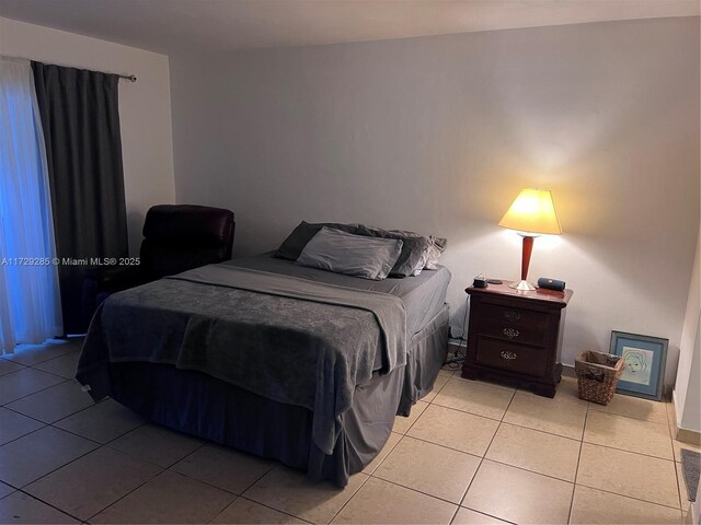 view of tiled bedroom