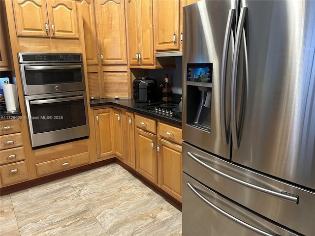 kitchen with appliances with stainless steel finishes