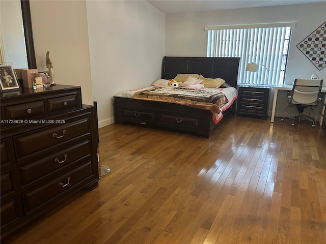 bedroom featuring light wood-type flooring