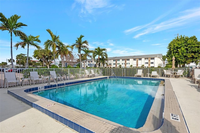 view of pool with a patio area