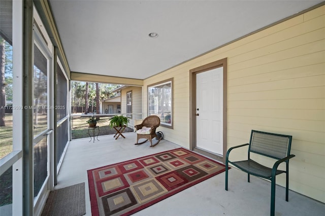 view of sunroom