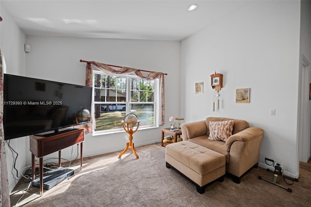 view of carpeted living room