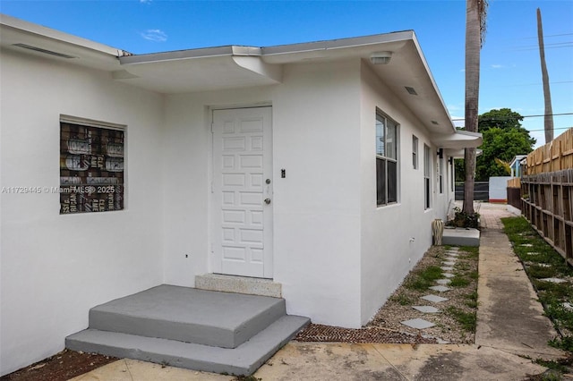 view of doorway to property