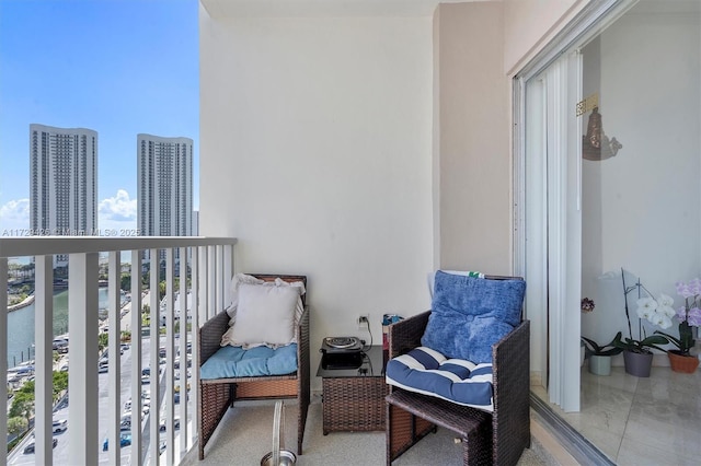300 Bayview Dr Unit 1503, Sunny Isles Beach, FL 33160 - balcony featuring a water view and a city view