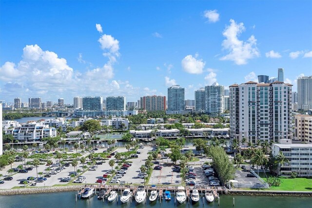 300 Bayview Dr Unit 1503, Sunny Isles Beach, FL 33160 - bird's eye view of skyline and a large body of water