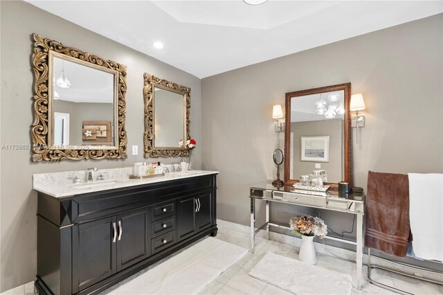 bathroom with vanity