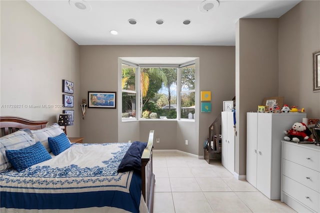 view of tiled bedroom