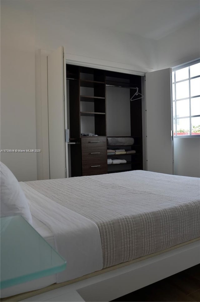 bedroom featuring a closet