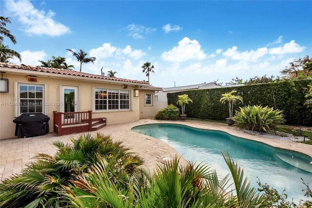 view of pool with a patio