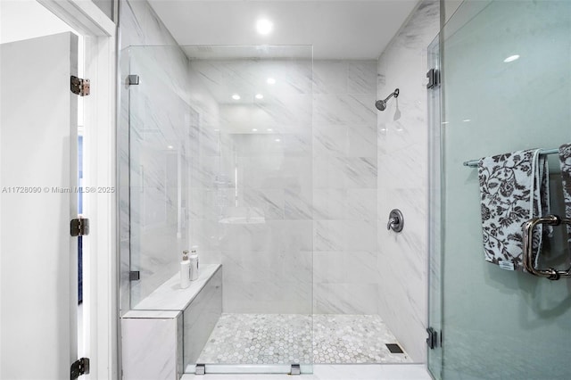 bathroom with an enclosed shower