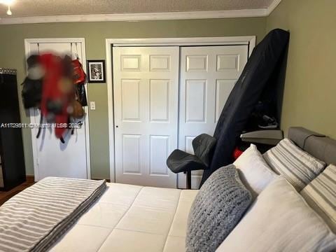 bedroom featuring ornamental molding