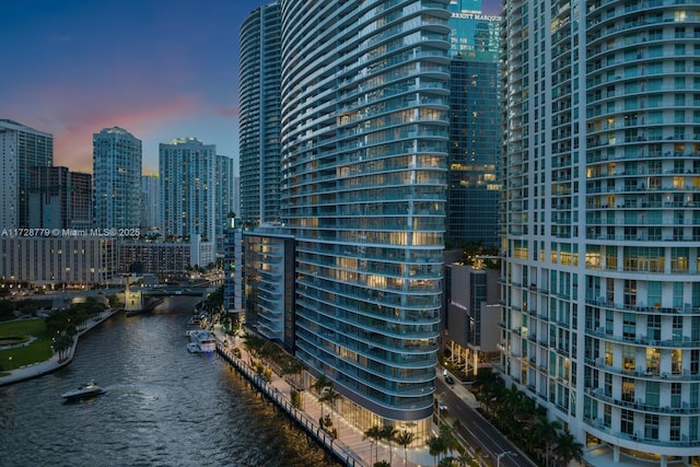 view of city featuring a water view