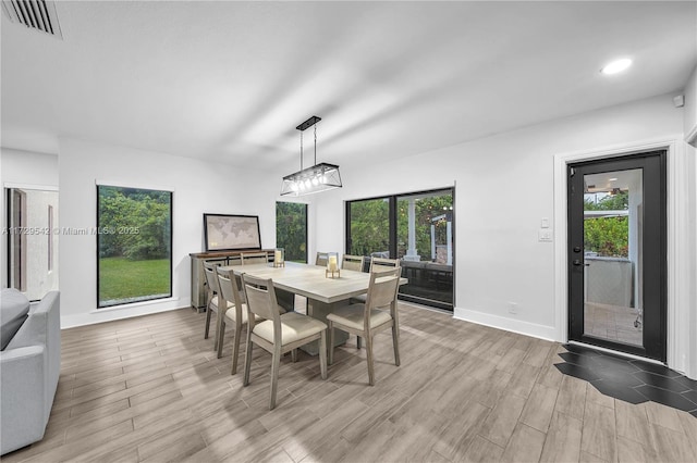 view of dining space