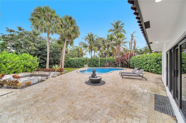 view of pool with a patio area