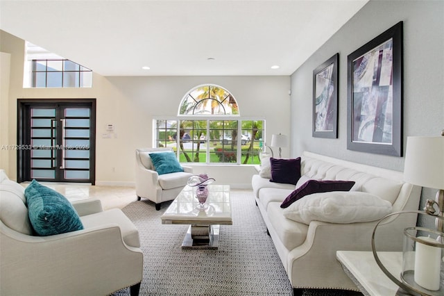 view of carpeted living room