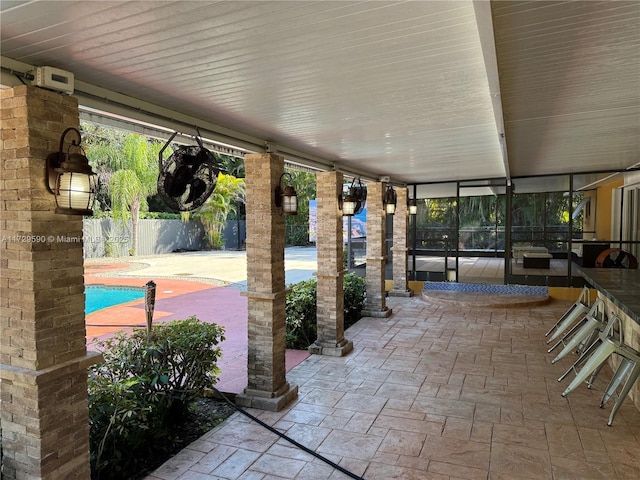 11845 SW 97th Ave, Miami, FL 33176 - view of patio with a fenced in pool