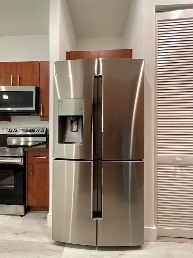 kitchen featuring appliances with stainless steel finishes