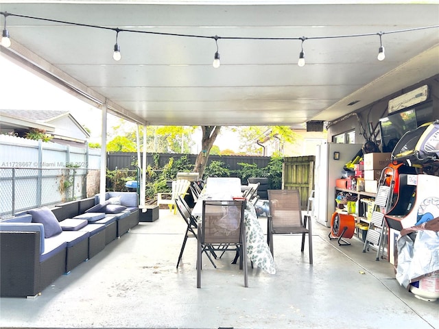 view of patio / terrace featuring an outdoor hangout area