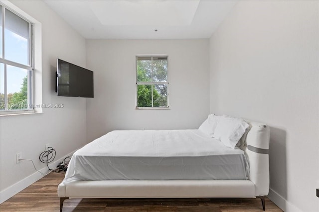 bedroom featuring hardwood / wood-style floors