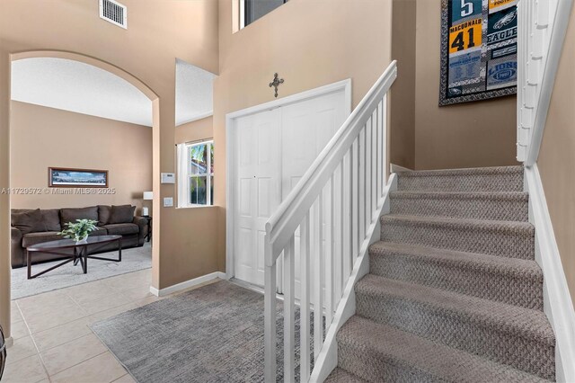 view of tiled foyer