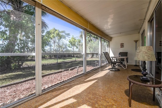 view of sunroom