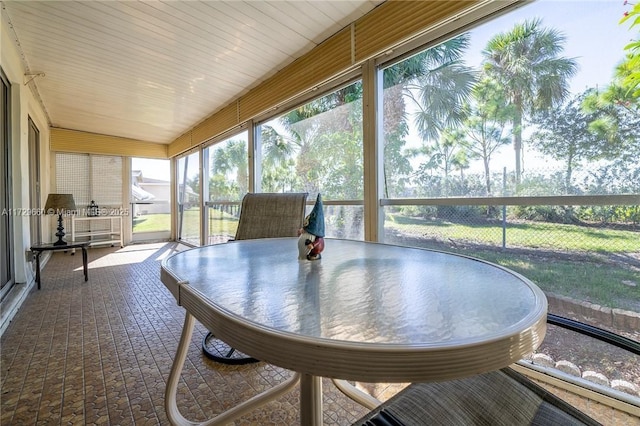 sunroom / solarium with a wealth of natural light