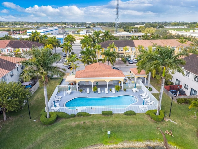 birds eye view of property