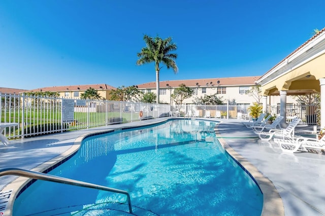 view of pool with a patio