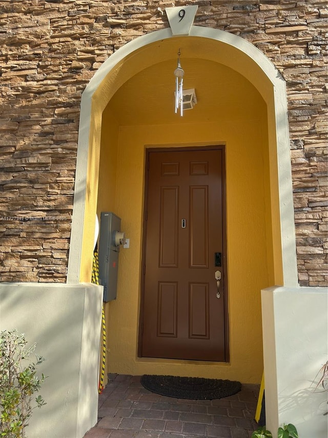 view of doorway to property