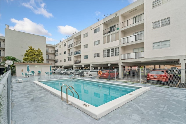 view of pool with a patio area