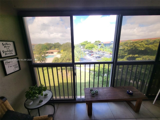 view of sunroom